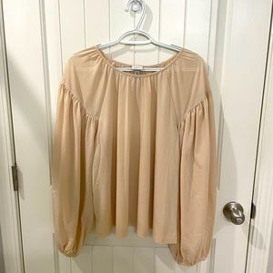 A New Day Cream Puffy Long Sleeve Top, XL NWOT